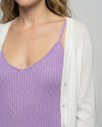 Women's Crinkled Midi Dress with Spaghetti Straps - Close-Up Detail