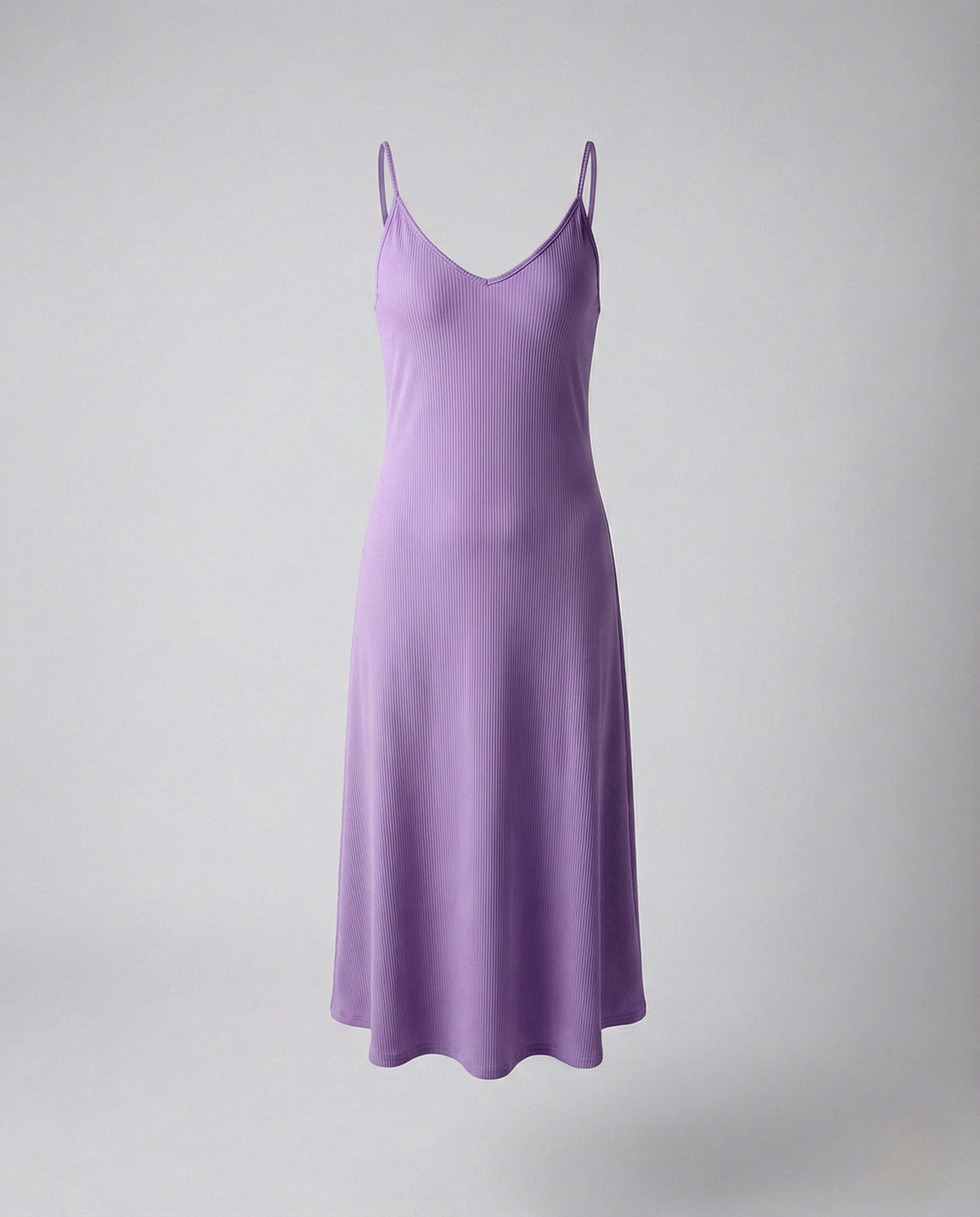 Women's Crinkled Midi Dress with Spaghetti Straps