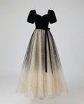Women's Ball Gown with Velvet Top and Tulle Skirt
