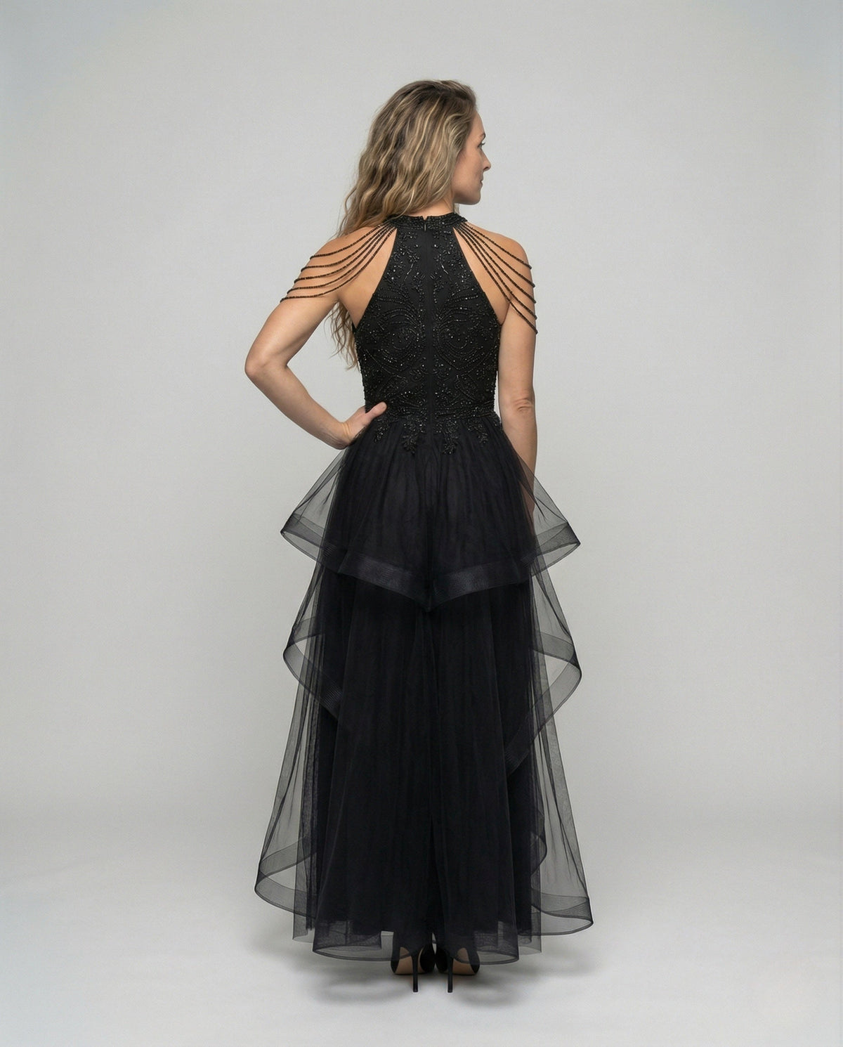 Women's Gala Tulle Dress with Bodice - Back View