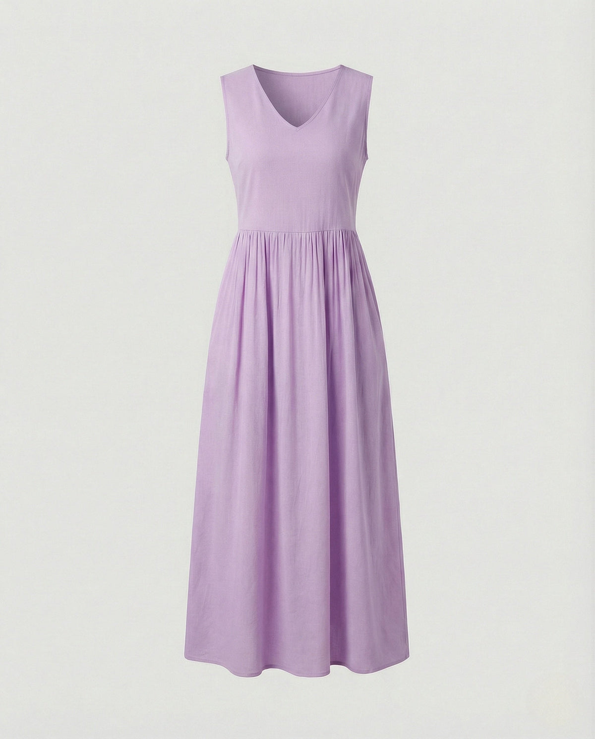 Women's Ankle-Length Casual Dress with Pockets