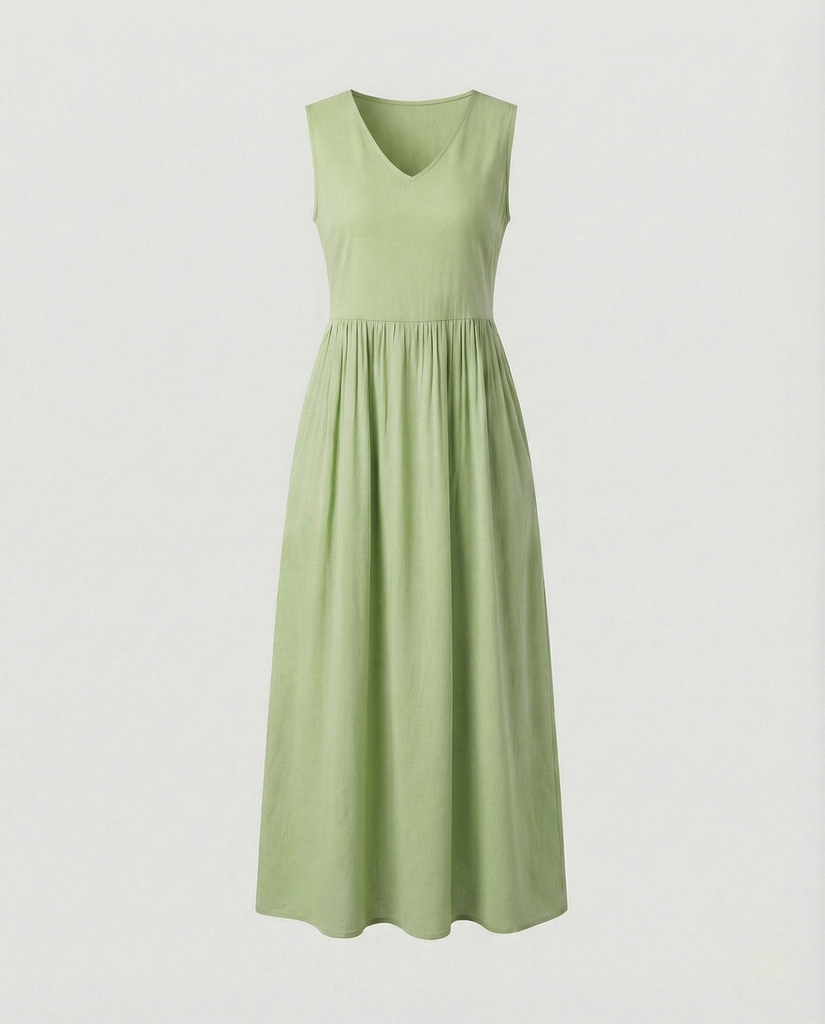 Women's Ankle-Length Casual Dress with Pockets