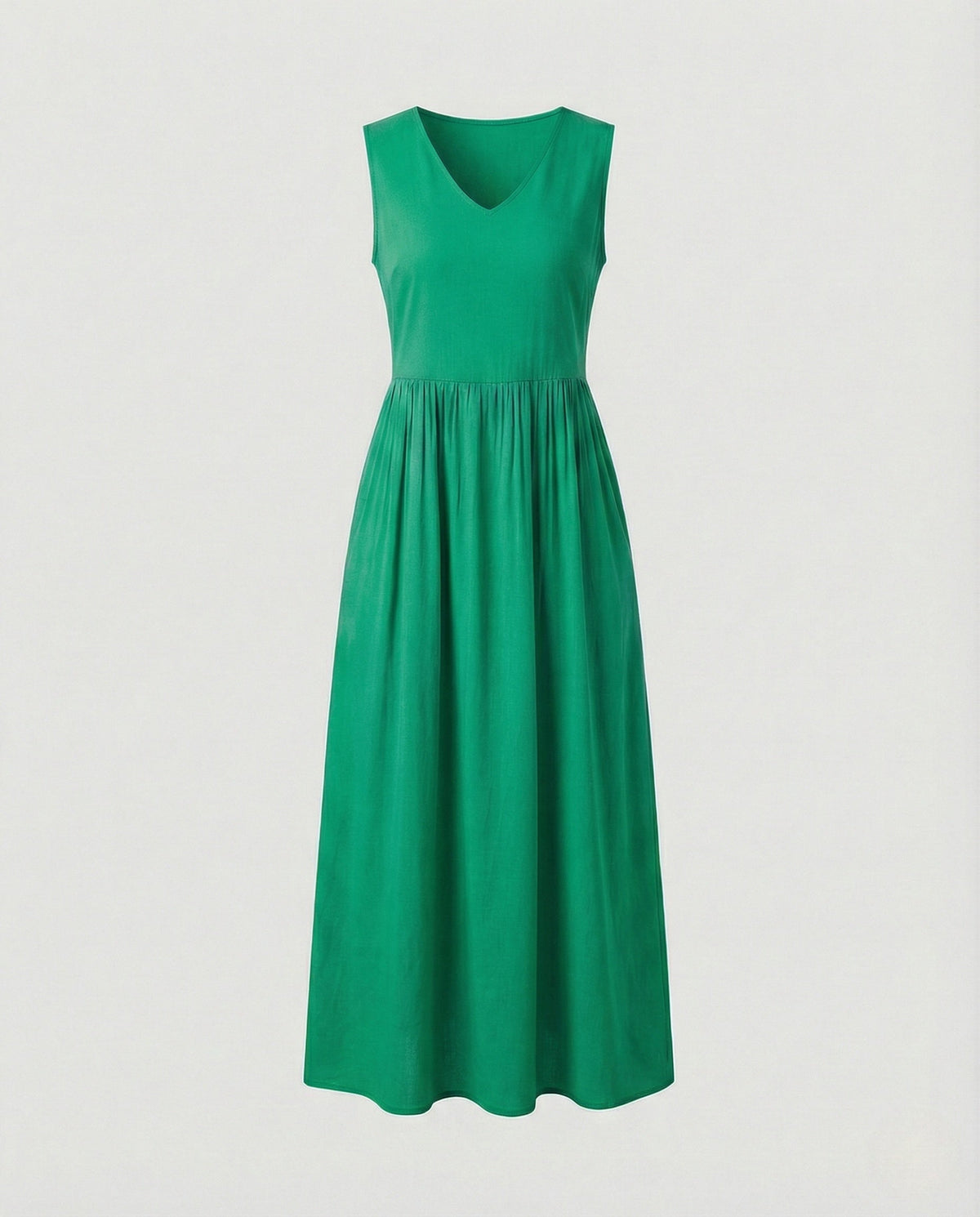 Women's Ankle-Length Casual Dress with Pockets