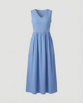 Women's Ankle-Length Casual Dress with Pockets