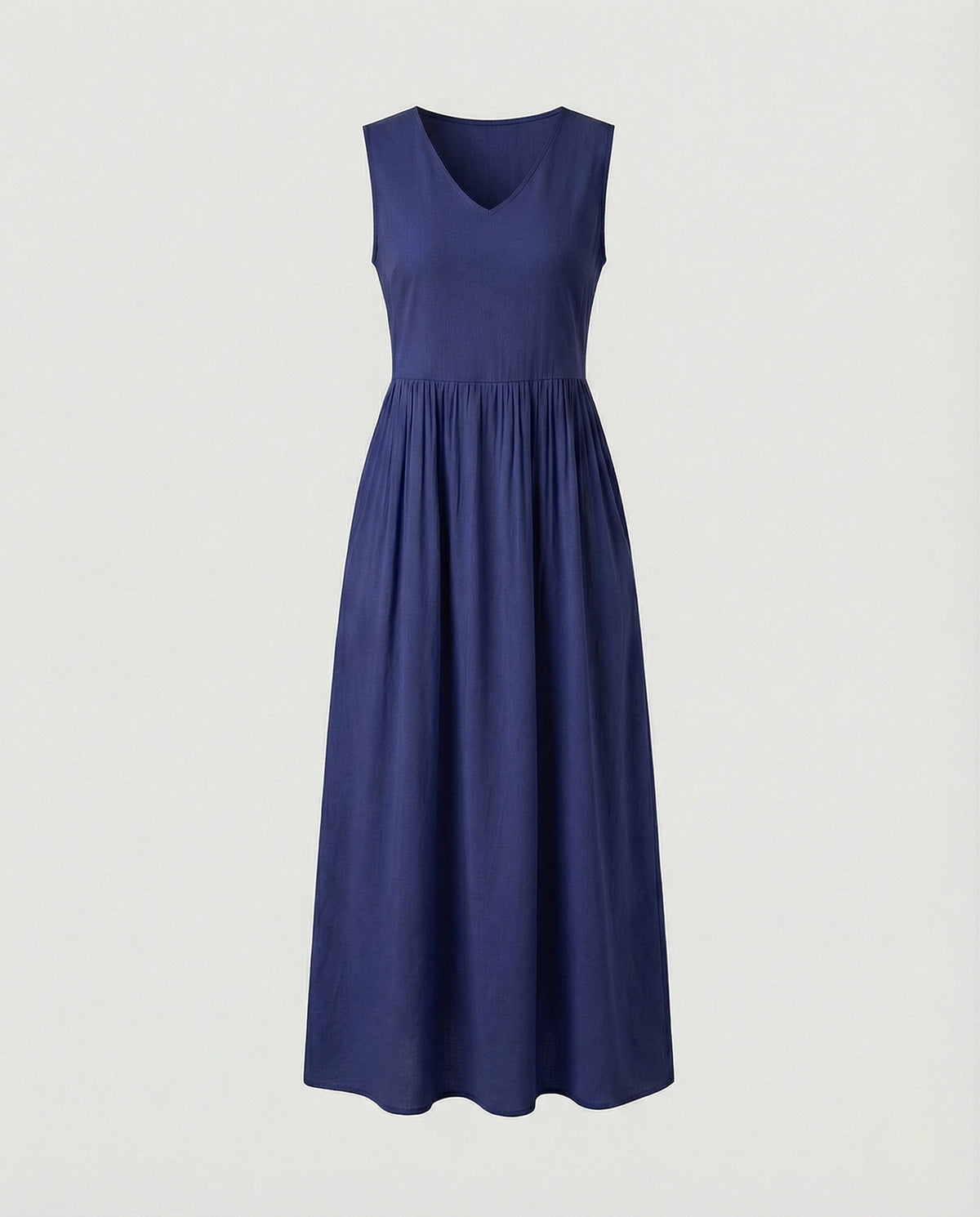 Women's Ankle-Length Casual Dress with Pockets