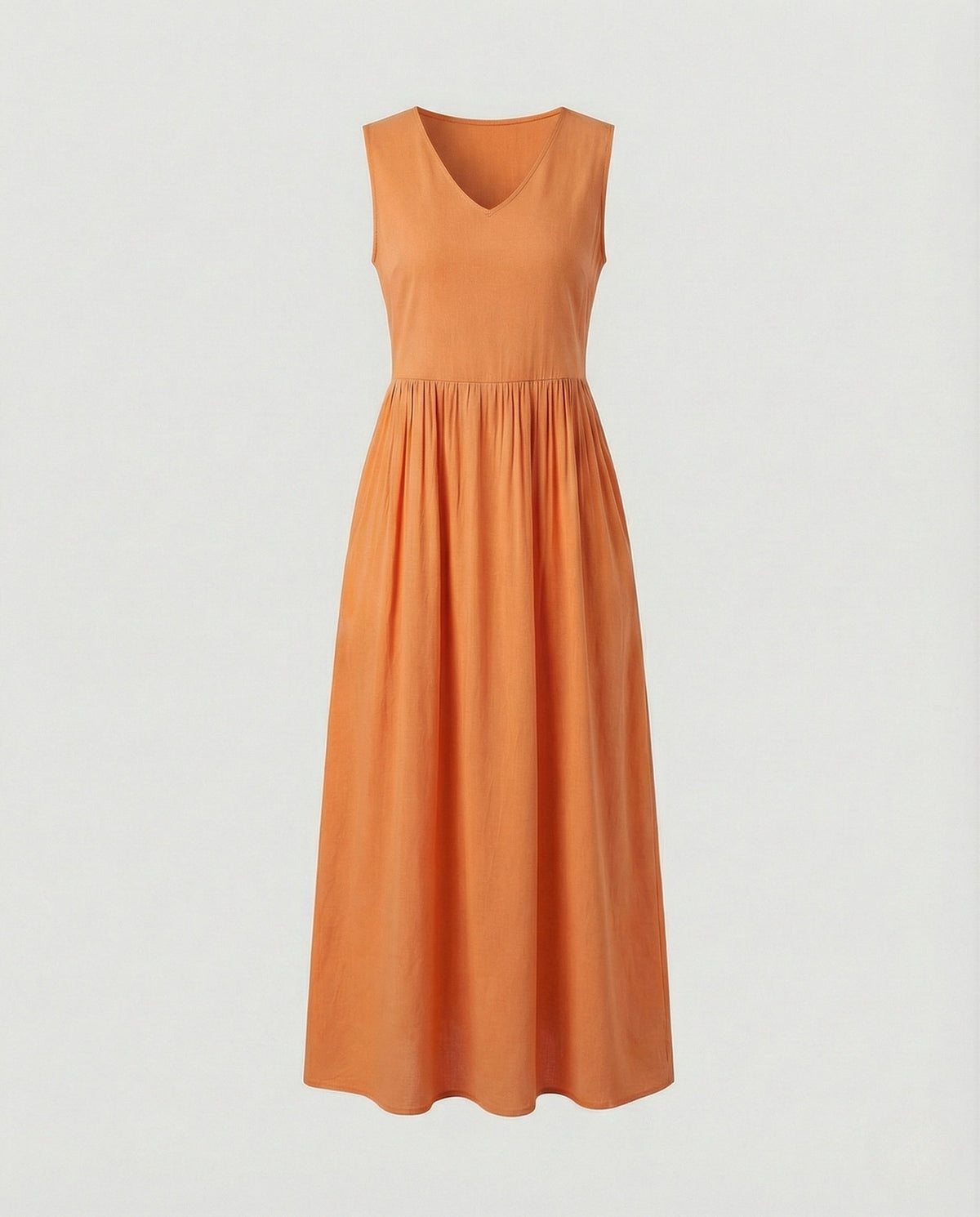 Women's Ankle-Length Casual Dress with Pockets