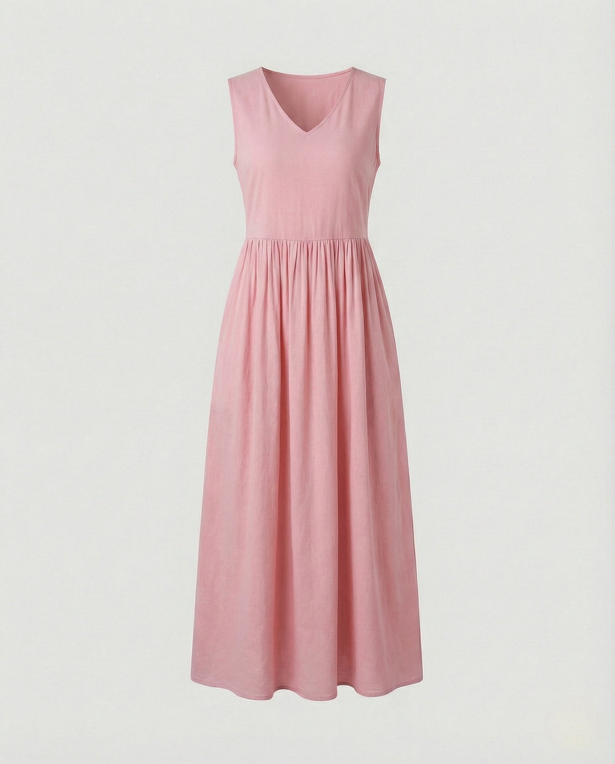 Women's Ankle-Length Casual Dress with Pockets