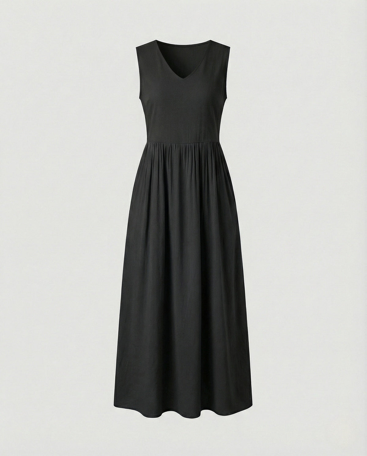 Women's Ankle-Length Casual Dress with Pockets