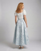 Women's Ball Gown with Jacquard Skirt - Back View