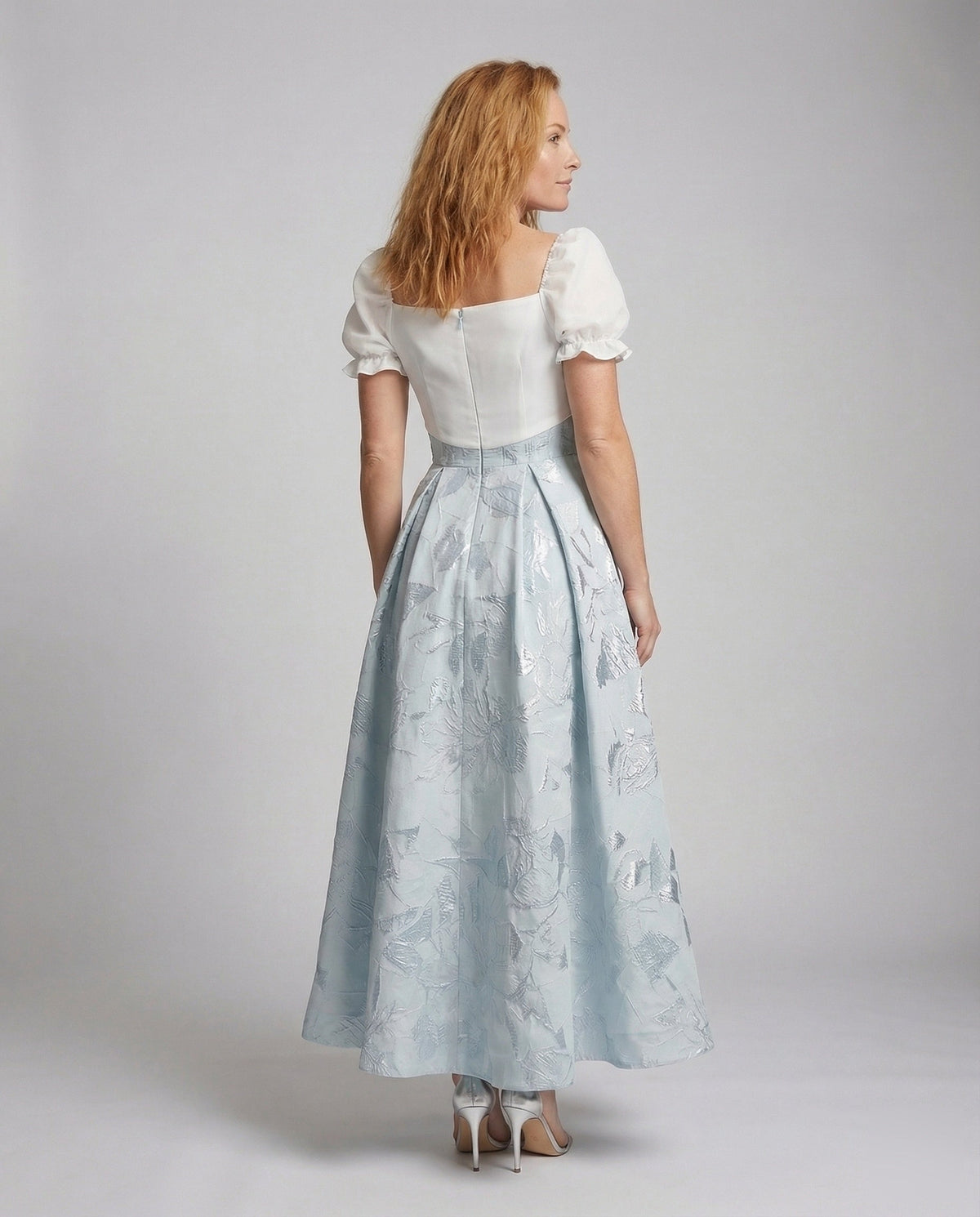 Women's Ball Gown with Jacquard Skirt - Back View