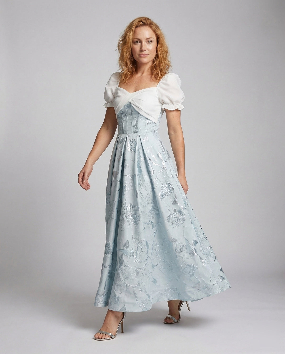 Women's Ball Gown with Jacquard Skirt - Front View