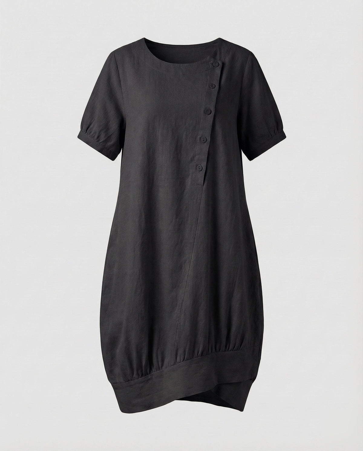 Women's Linen Short Dress in A-Line with Pockets