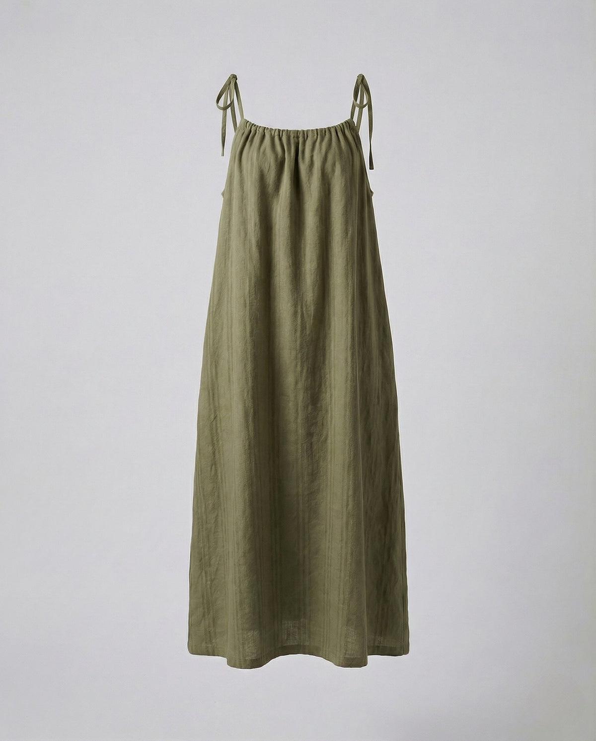 Women's Linen Maxi Dress with Spaghetti Straps