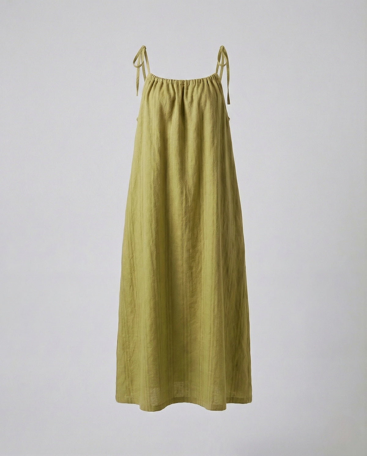 Women's Linen Maxi Dress with Spaghetti Straps