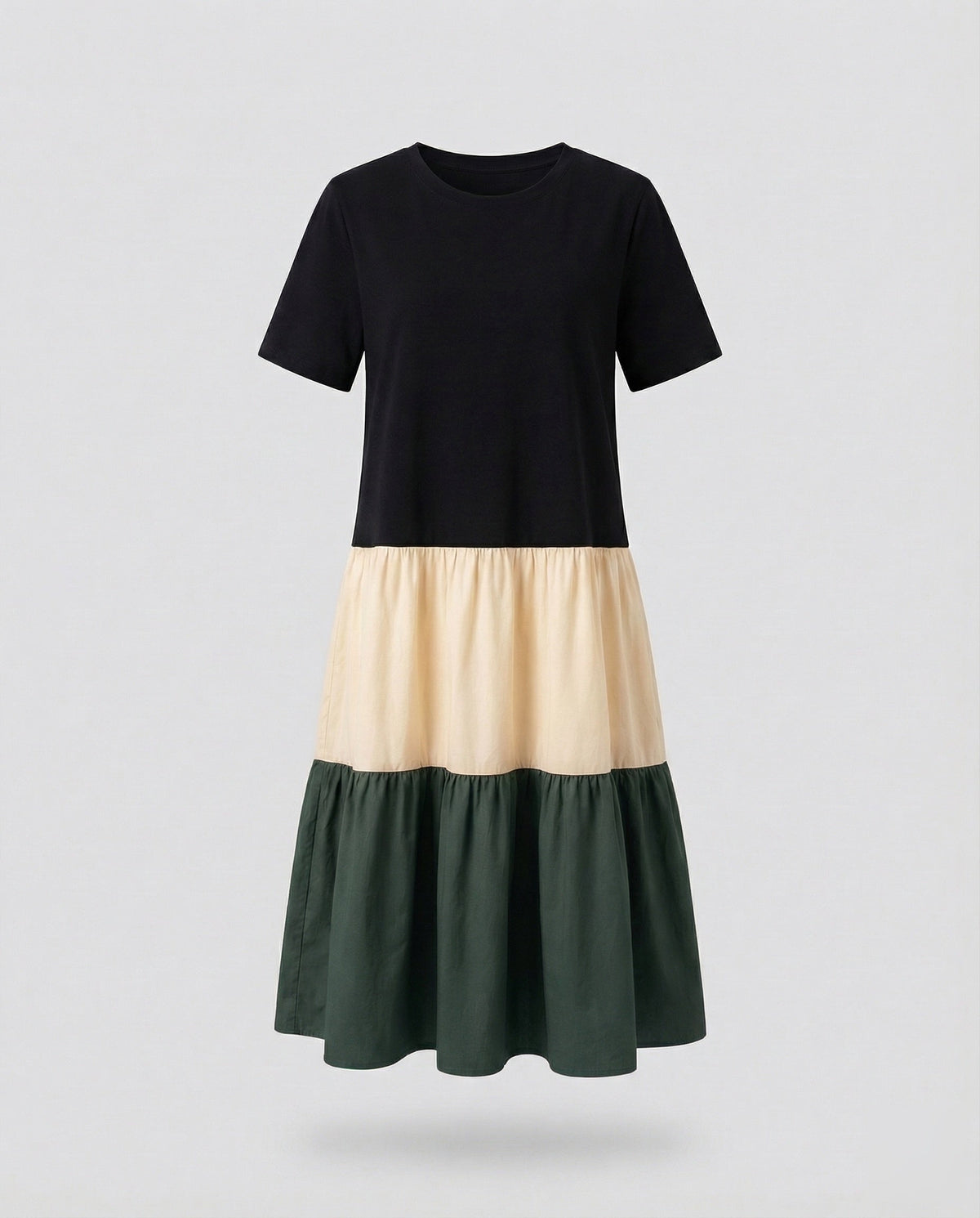 Women's Tiered Ruffle Dress made of Cotton Blend