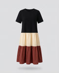 Women's Tiered Ruffle Dress made of Cotton Blend