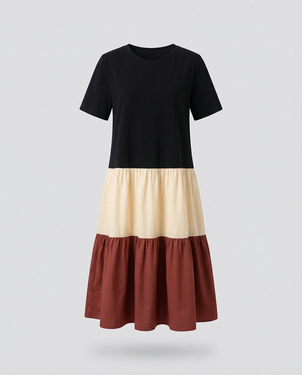 Women's Tiered Ruffle Dress made of Cotton Blend