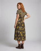 Women's Overalls Maxi Dress in Denim Look - Back View