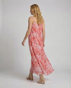Women's Maxi Dress in Watercolor Look - Back View