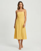 Women's Boho Beach Dress with Bustier - Front View