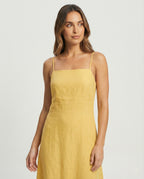 Women's Boho Beach Dress with Bustier - Upper Body View