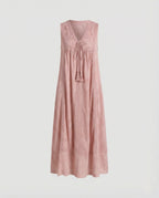 Women's Maxi Tunic Dress with Tassel Cord