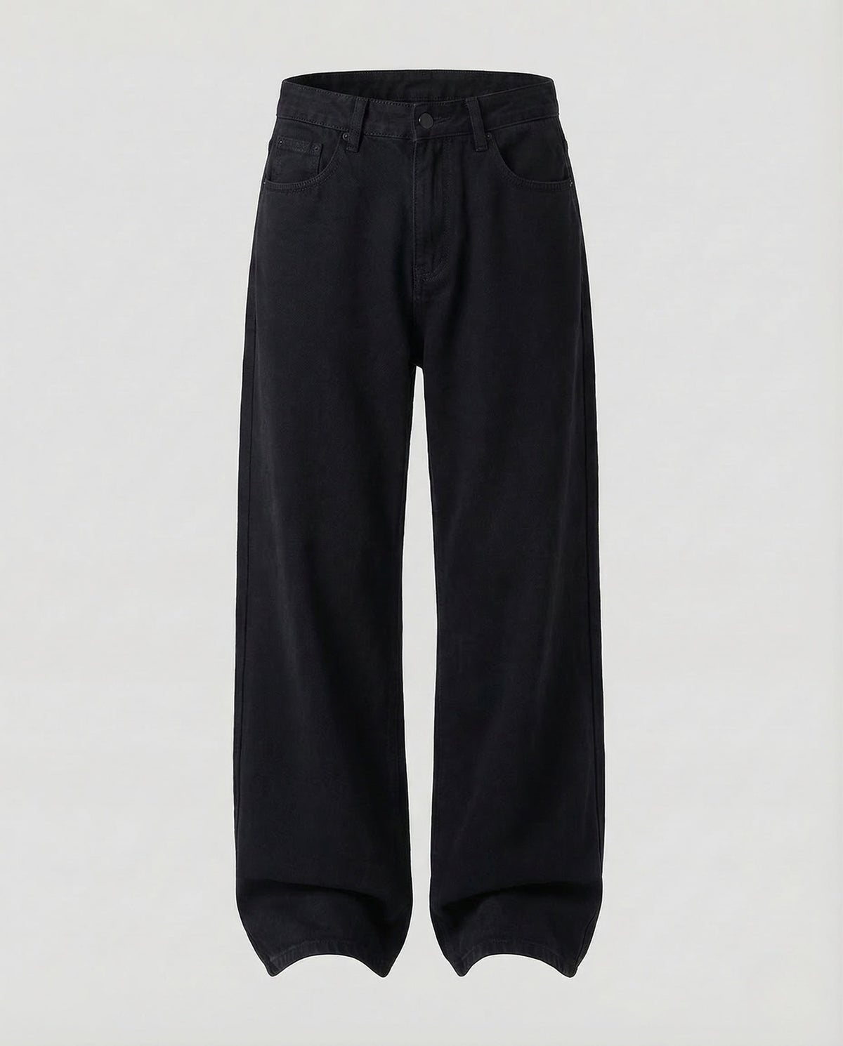 Unisex Baggy Denim Pants Locker Center Seam