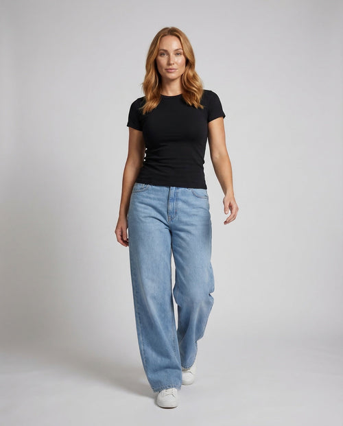 Unisex Denim Pants Extra Wide - Front View