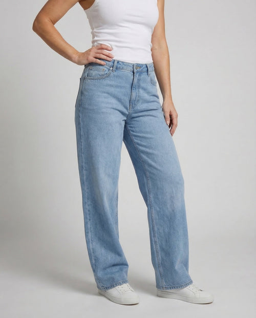 Unisex Denim Pants Extra Wide - Lower Body View