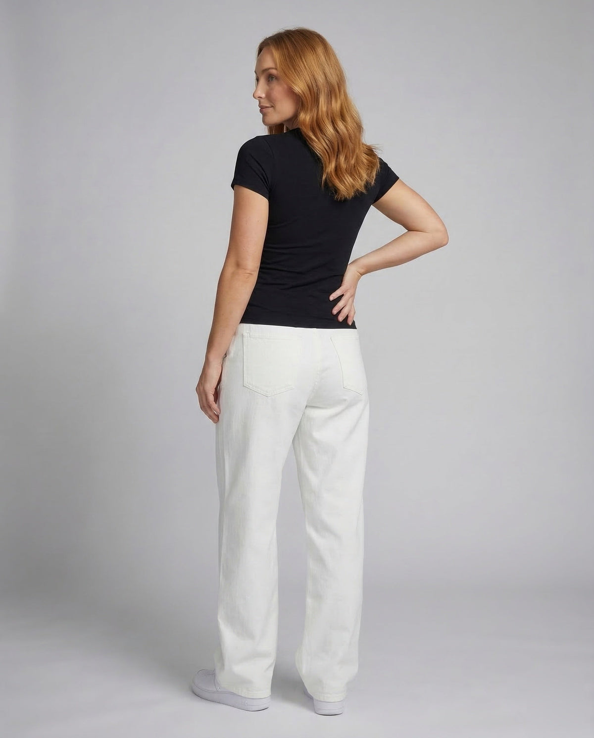 Unisex Denim Balloon Pants - Back View
