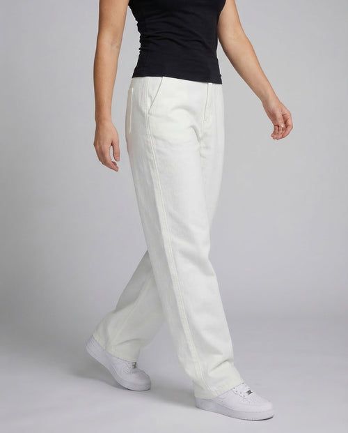 Unisex Denim Balloon Pants - Lower Body View