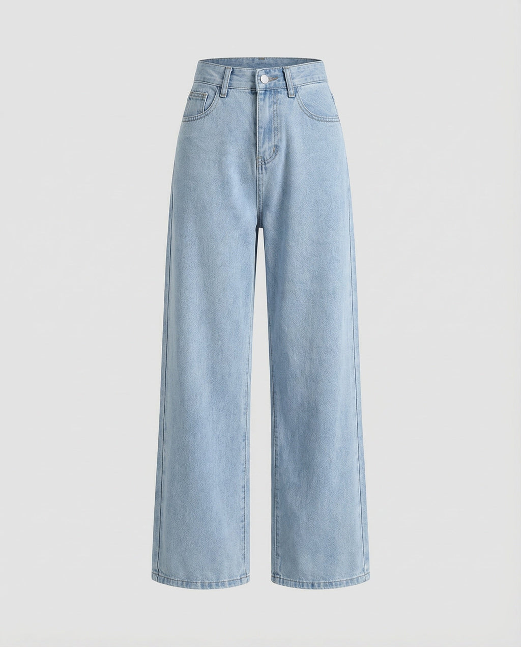 Women's High-Waisted Denim Pants with Extra Wide Leg
