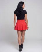 Women's High-Waisted Swim Skirt with Side Pocket - Back View