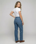 Women's Denim Pants with Balloon-Shaped Leg - Back View