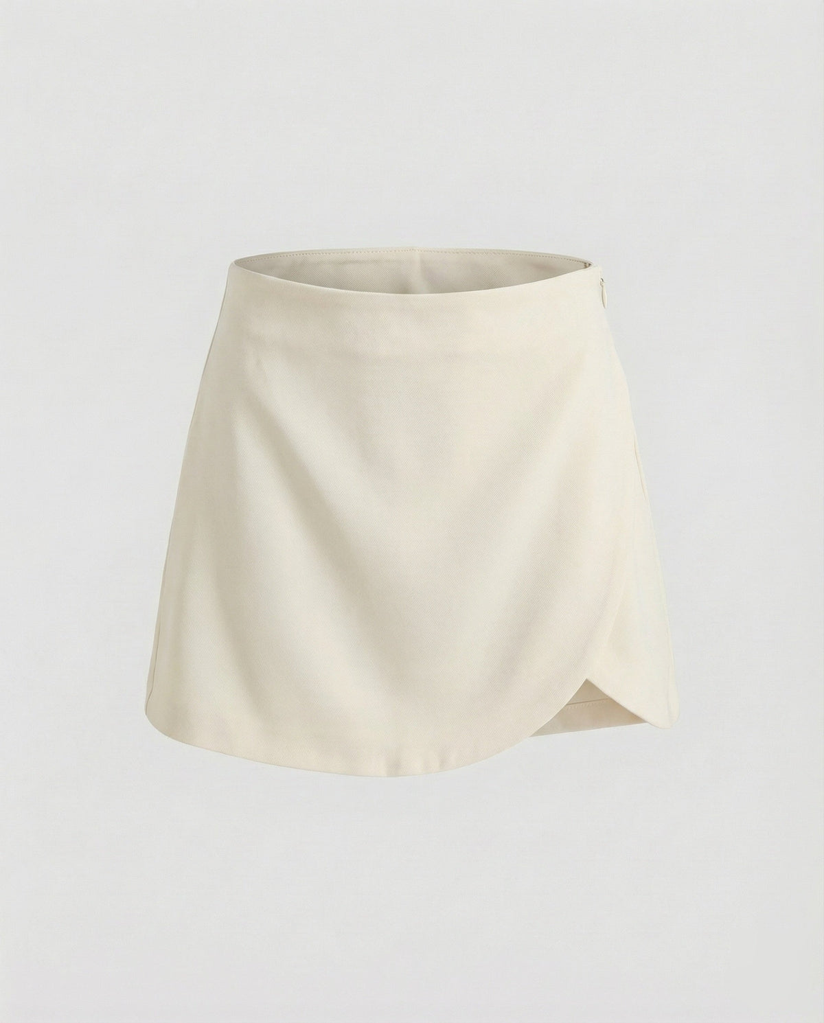 Women's Functional Curved Hem Wrap Mini Skirt