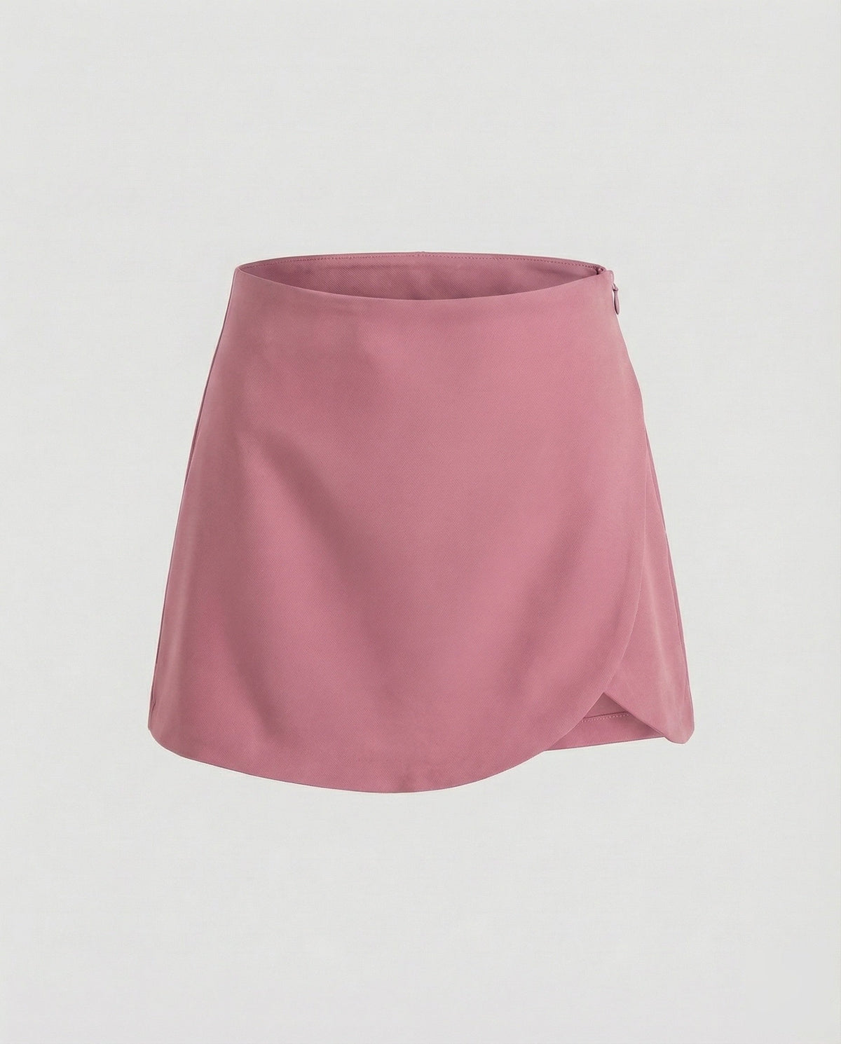 Women's Functional Curved Hem Wrap Mini Skirt