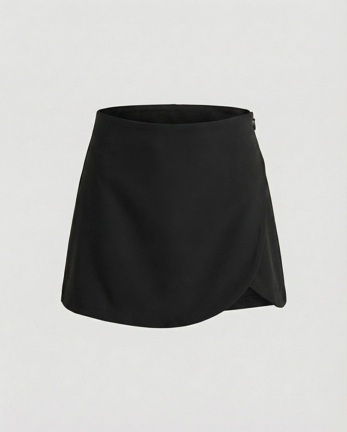 Women's Functional Curved Hem Wrap Mini Skirt