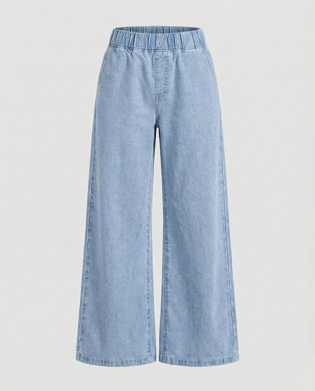 Women's Wide Denim Trousers in Palazzo Style
