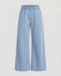 Women's Wide Denim Trousers in Palazzo Style