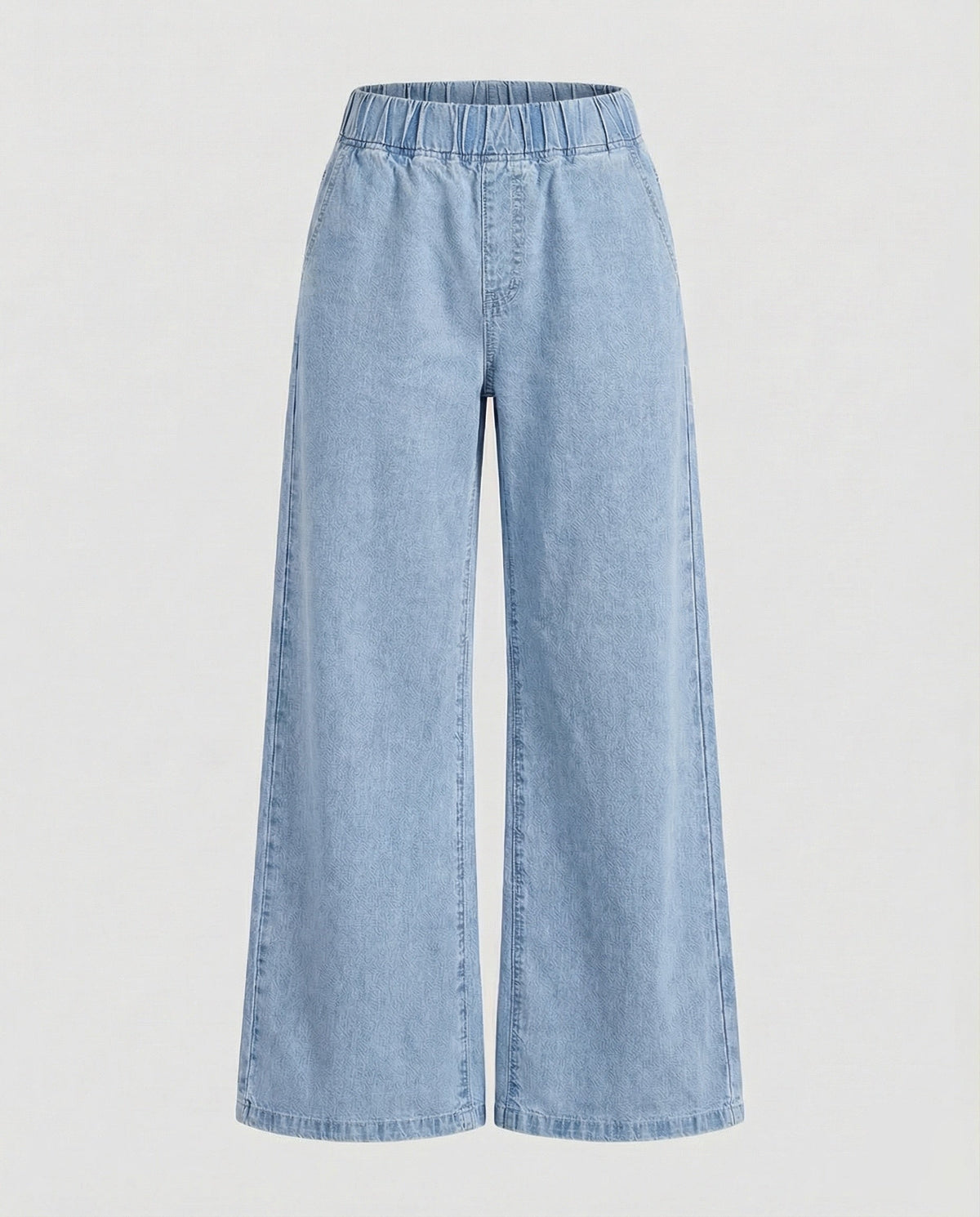 Women's Wide Denim Trousers in Palazzo Style