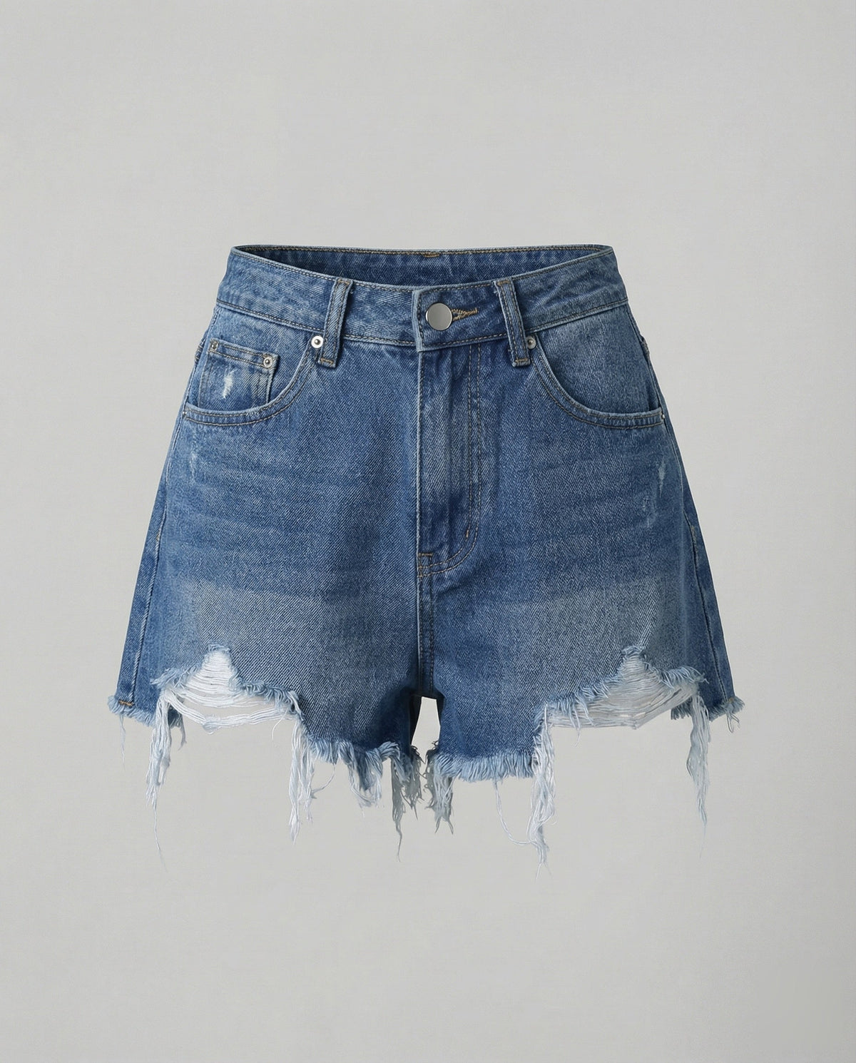Women's Jeans Shorts High Waist Fringes
