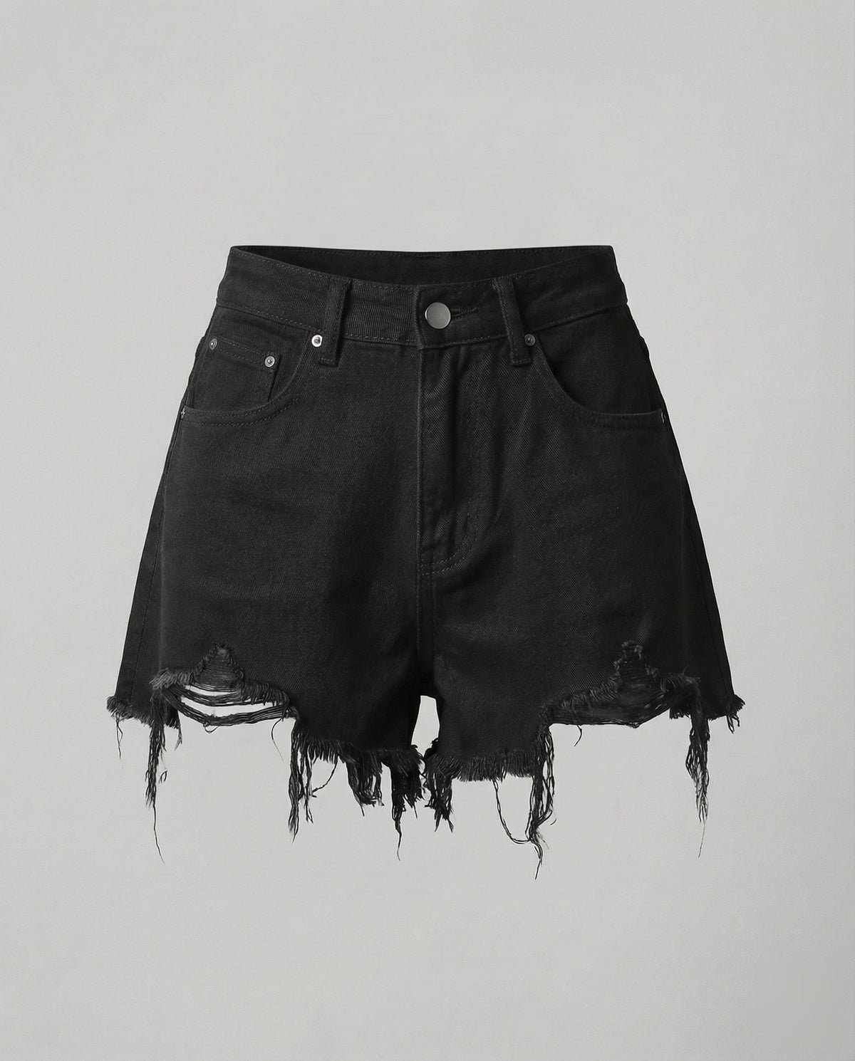 Women's Jeans Shorts High Waist Fringes