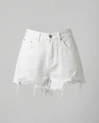 Women's Jeans Shorts High Waist Fringes