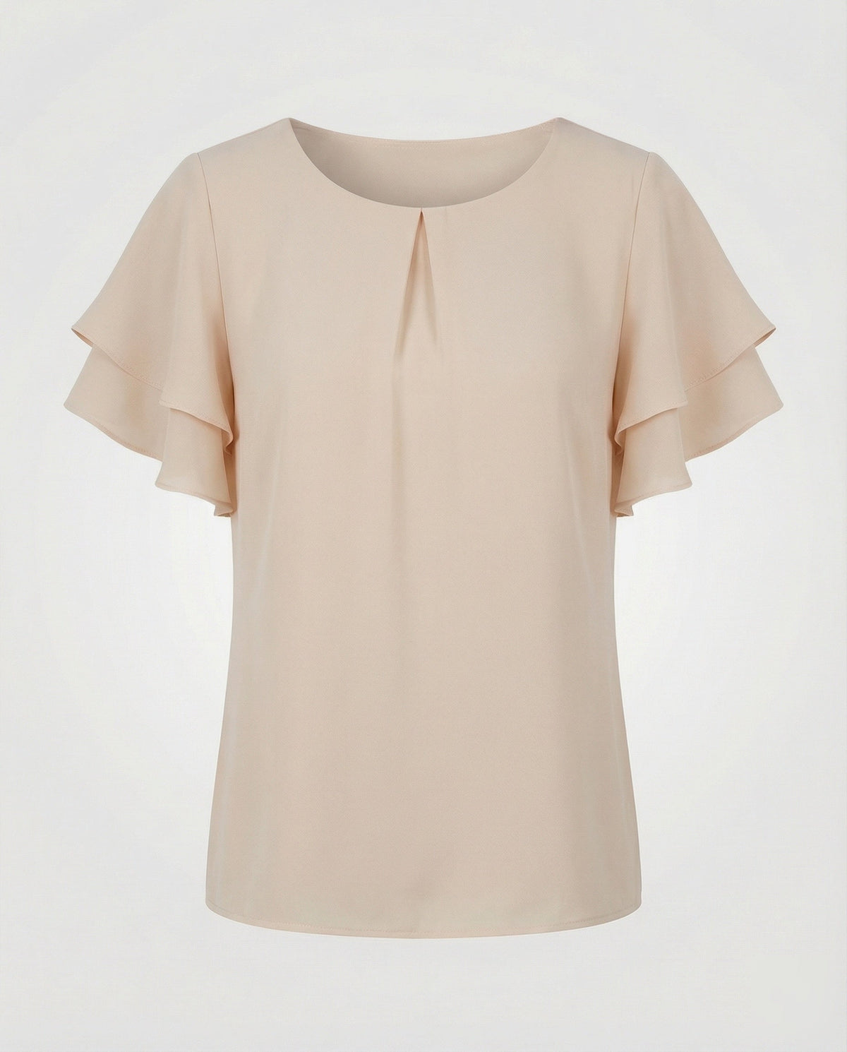 Women's Layered Ruffle Cropped Blouse Top