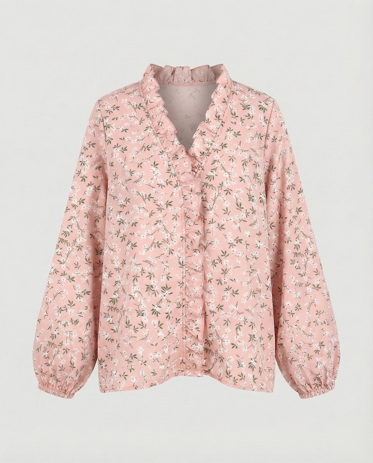 Women's Ruffle Trim Tunic Blouse Shirt