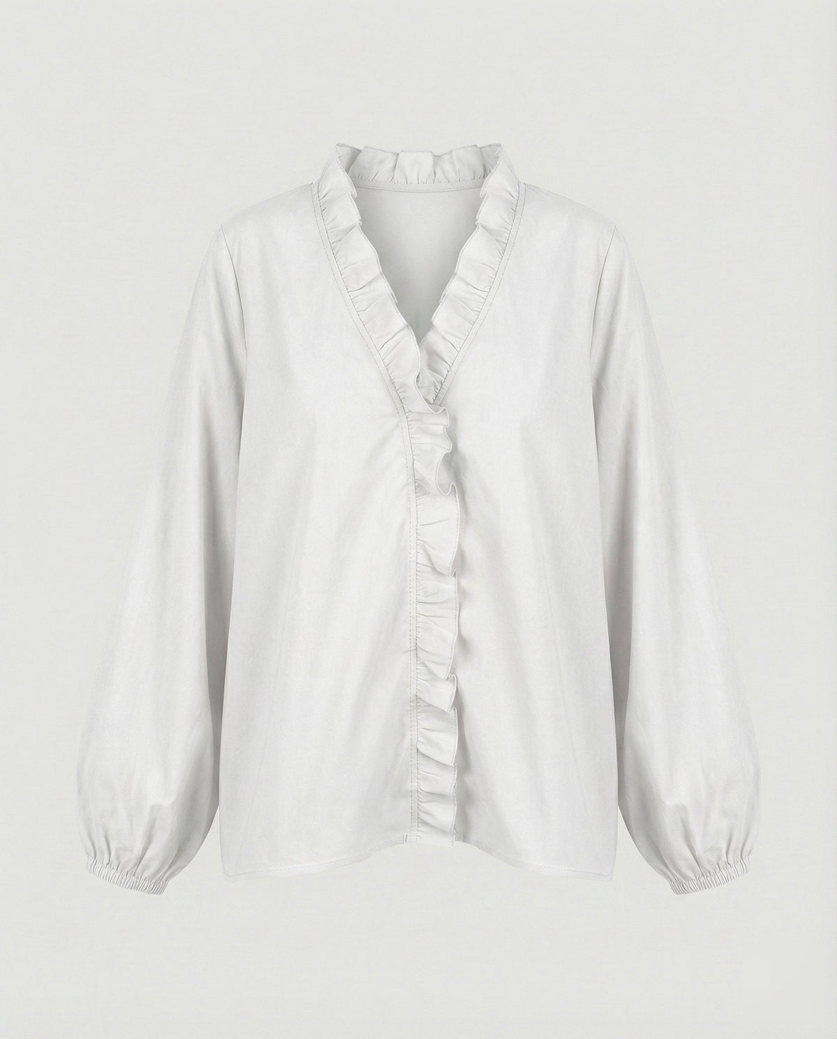 Women's Ruffle Trim Tunic Blouse Shirt