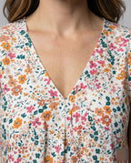 Women's A-Line Ruffle Blouse Top - Close-Up Detail