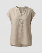 Women's Sleeveless Linen Blouse Tunic