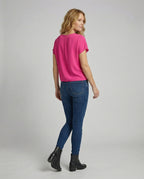 Women's U-Boat Neckline Knot Blouse Top - Back View