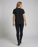 Women's Muslin Short Button Blouse Shirt - Back View